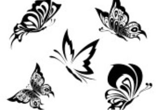 8105394-farfalle-bianchi-neri-di-un-tatuaggio